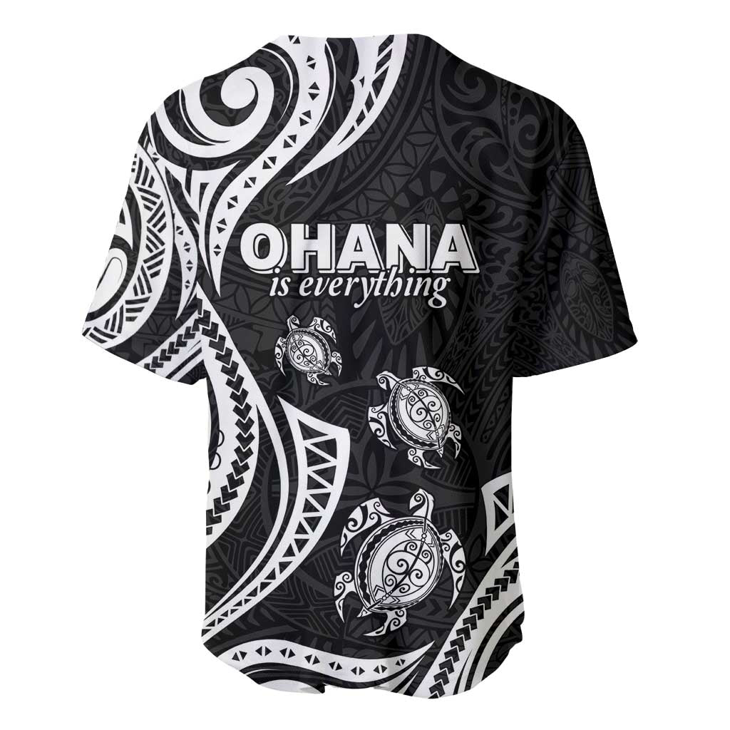 Hawaii Ohana Means Family Baseball Jersey Sea Turtle Polynesian Style LT05 - Polynesian Pride