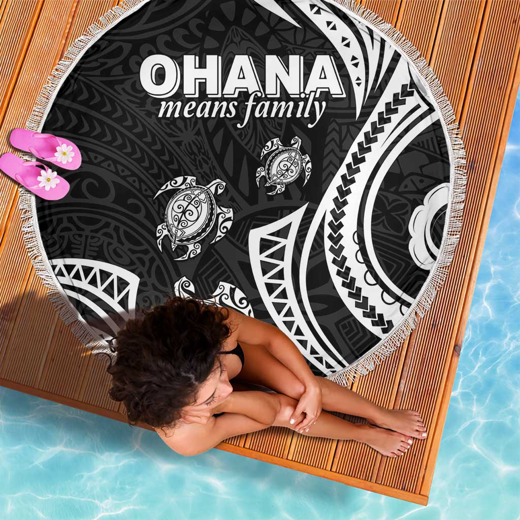 Hawaii Ohana Means Family Beach Blanket Sea Turtle Polynesian Style LT05 - Polynesian Pride