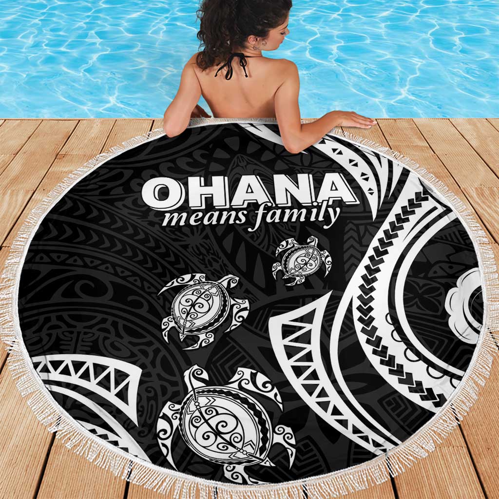 Hawaii Ohana Means Family Beach Blanket Sea Turtle Polynesian Style LT05 - Polynesian Pride