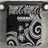 Hawaii Ohana Means Family Bedding Set Sea Turtle Polynesian Style LT05 Black - Polynesian Pride