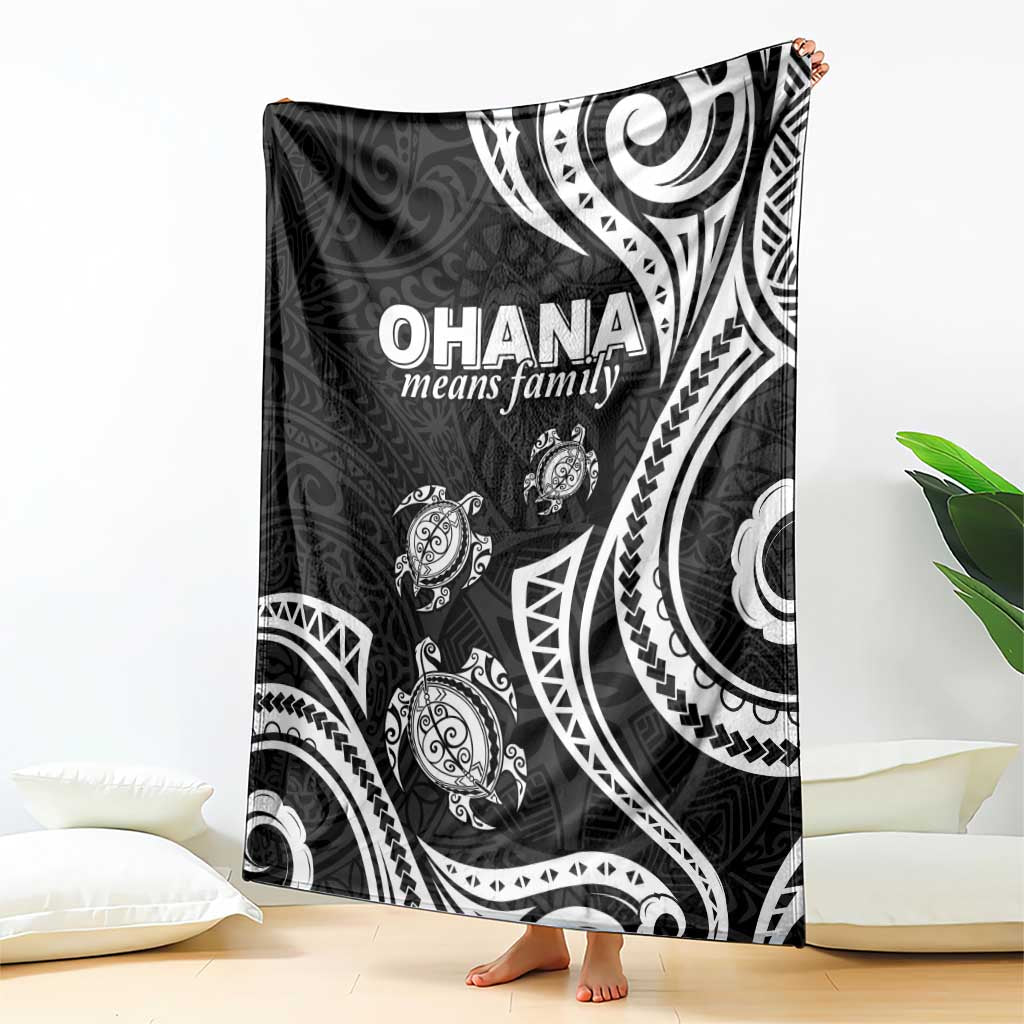 Hawaii Ohana Means Family Blanket Sea Turtle Polynesian Style LT05 - Polynesian Pride