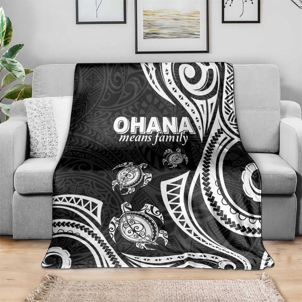 Hawaii Ohana Means Family Blanket Sea Turtle Polynesian Style LT05 - Polynesian Pride