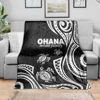 Hawaii Ohana Means Family Blanket Sea Turtle Polynesian Style LT05 - Polynesian Pride