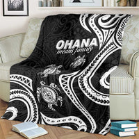 Hawaii Ohana Means Family Blanket Sea Turtle Polynesian Style LT05 - Polynesian Pride