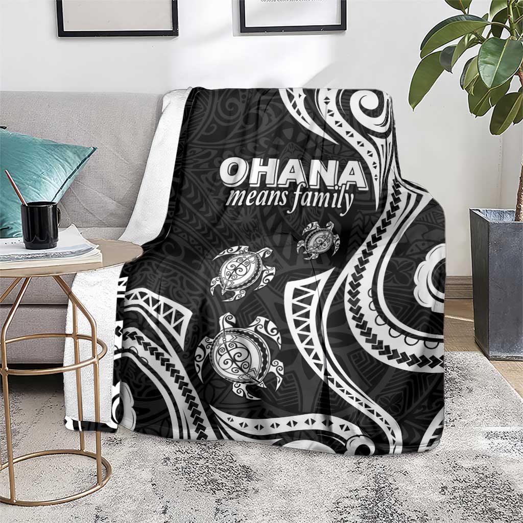 Hawaii Ohana Means Family Blanket Sea Turtle Polynesian Style LT05 - Polynesian Pride