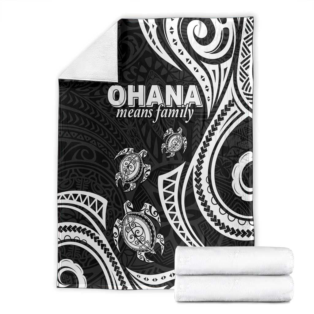 Hawaii Ohana Means Family Blanket Sea Turtle Polynesian Style LT05 - Polynesian Pride