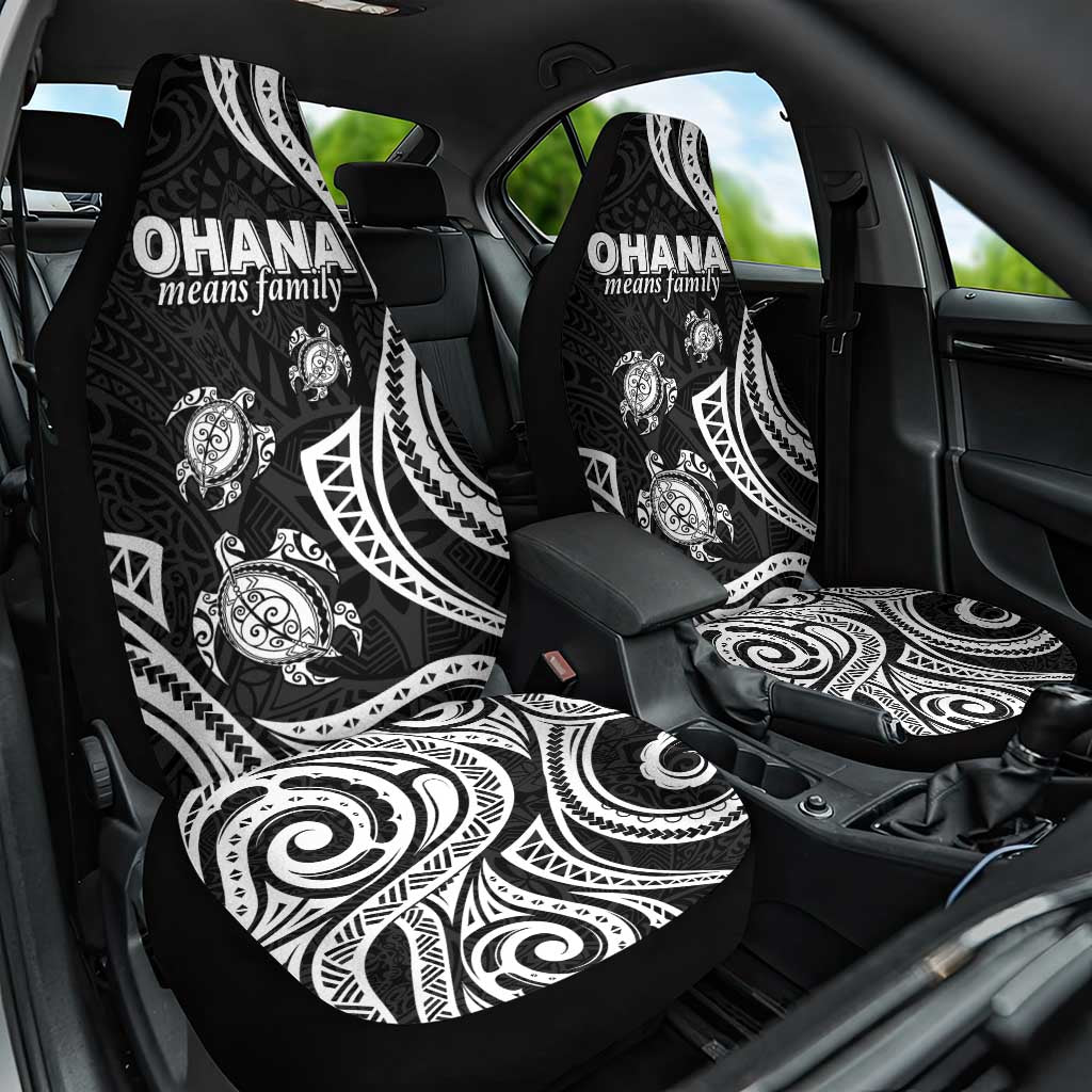 Hawaii Ohana Means Family Car Seat Cover Sea Turtle Polynesian Style LT05 One Size Black - Polynesian Pride