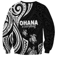 Hawaii Ohana Means Family Sweatshirt Sea Turtle Polynesian Style LT05 - Polynesian Pride