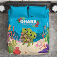 Ohana Hawaii Bedding Set Kawaii Family Turtle LT05 Blue - Polynesian Pride