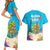 Ohana Hawaii Couples Matching Short Sleeve Bodycon Dress and Hawaiian Shirt Kawaii Family Turtle