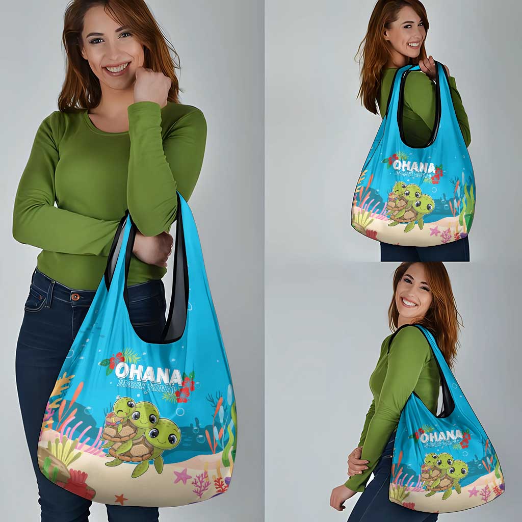 Ohana Hawaii Grocery Bag Kawaii Family Turtle LT05 - Polynesian Pride