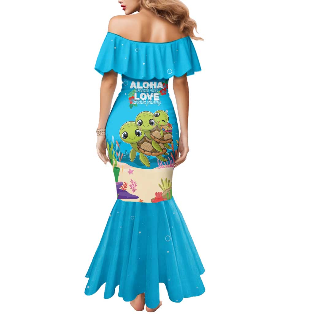 Ohana Hawaii Mermaid Dress Kawaii Family Turtle LT05 - Polynesian Pride