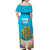 Ohana Hawaii Off Shoulder Maxi Dress Kawaii Family Turtle