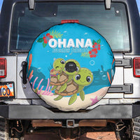 Ohana Hawaii Spare Tire Cover Kawaii Family Turtle LT05 Blue - Polynesian Pride