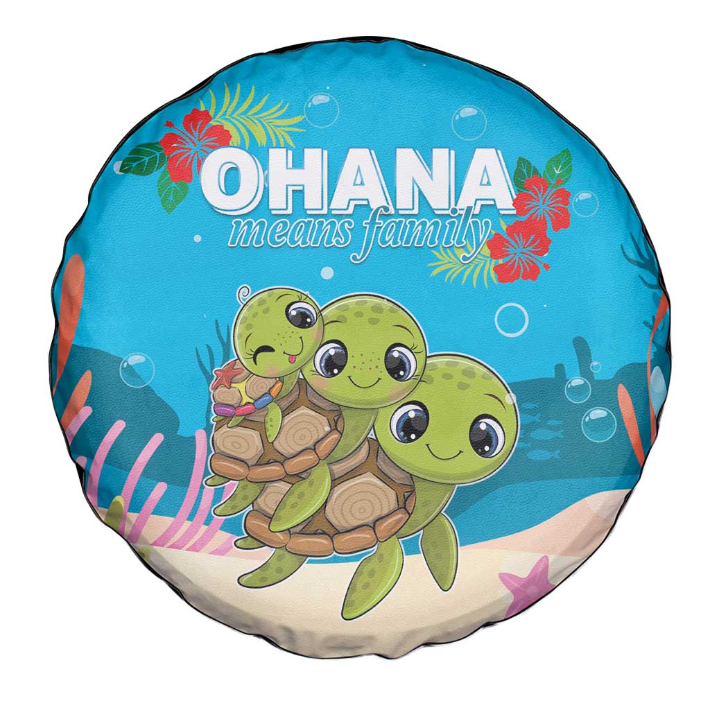 Ohana Hawaii Spare Tire Cover Kawaii Family Turtle LT05 - Polynesian Pride