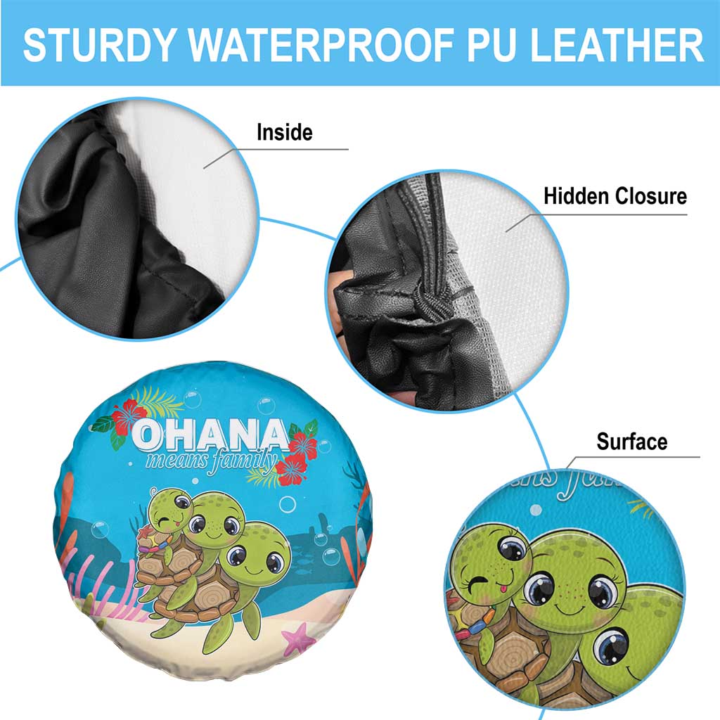 Ohana Hawaii Spare Tire Cover Kawaii Family Turtle LT05 - Polynesian Pride