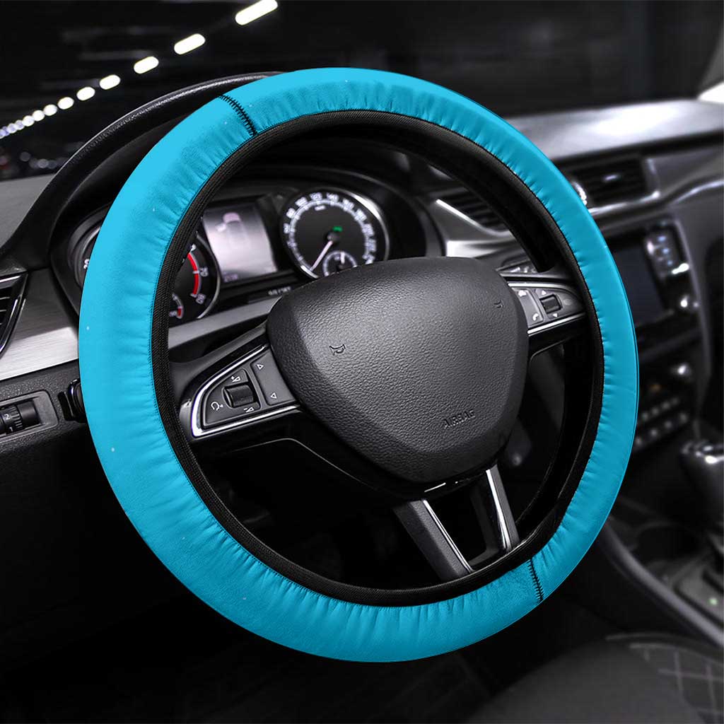 Ohana Hawaii Steering Wheel Cover Kawaii Family Turtle LT05 Universal Fit Blue - Polynesian Pride