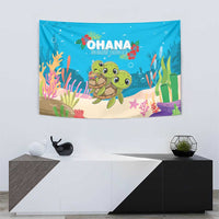 Ohana Hawaii Tapestry Kawaii Family Turtle LT05 - Polynesian Pride