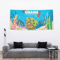 Ohana Hawaii Tapestry Kawaii Family Turtle LT05 - Polynesian Pride