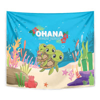 Ohana Hawaii Tapestry Kawaii Family Turtle LT05 - Polynesian Pride