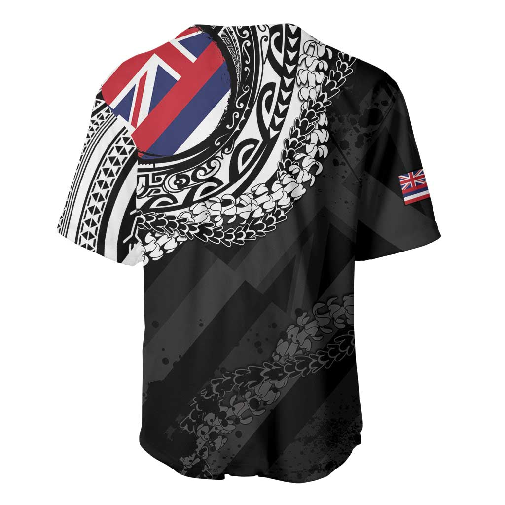 Hawaii King Flag Baseball Jersey Hawaiian Maile Lei LT05 - Polynesian Pride