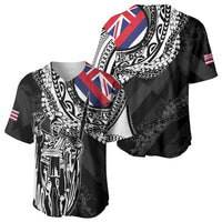Hawaii King Flag Baseball Jersey Hawaiian Maile Lei LT05 - Polynesian Pride