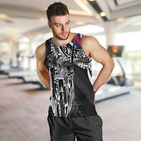 Hawaii King Flag Men Tank Top Hawaiian Maile Lei LT05 Black - Polynesian Pride
