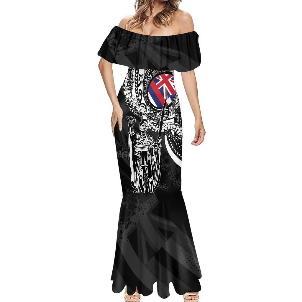 Hawaii King Flag Mermaid Dress Hawaiian Maile Lei LT05 - Polynesian Pride