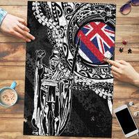 Hawaii King Flag Puzzle Hawaiian Maile Lei LT05 Black - Polynesian Pride