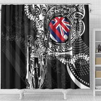 Hawaii King Flag Shower Curtain Hawaiian Maile Lei LT05 - Polynesian Pride