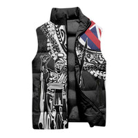 Hawaii King Flag Sleeveless Puffer Jacket Hawaiian Maile Lei LT05 - Polynesian Pride