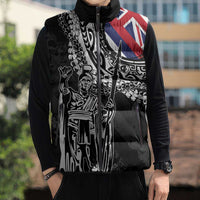 Hawaii King Flag Sleeveless Puffer Jacket Hawaiian Maile Lei LT05 - Polynesian Pride