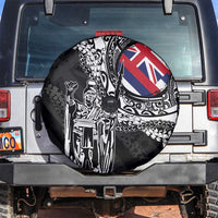Hawaii King Flag Spare Tire Cover Hawaiian Maile Lei LT05 Black - Polynesian Pride