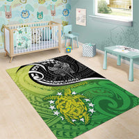 New Zealand Cook Islands Area Rug Maori Tiki With Circle Stars Turtle LT05 - Polynesian Pride