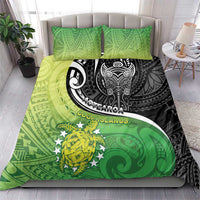 New Zealand Cook Islands Bedding Set Maori Tiki With Circle Stars Turtle LT05 - Polynesian Pride