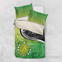 New Zealand Cook Islands Bedding Set Maori Tiki With Circle Stars Turtle LT05 US Twin 172cm x 218cm Multicolor - Polynesian Pride