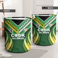 Cook Islands Rugby Laundry Basket Unique Style Green Version LT05 - Polynesian Pride