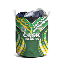 Cook Islands Rugby Laundry Basket Unique Style Green Version LT05 - Polynesian Pride