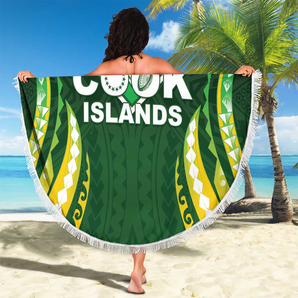 Cook Islands Rugby Beach Blanket Unique Style Green Version LT05 - Polynesian Pride