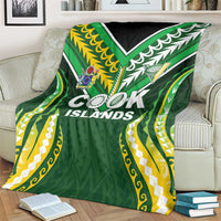 Cook Islands Rugby Blanket Unique Style Green Version LT05 - Polynesian Pride