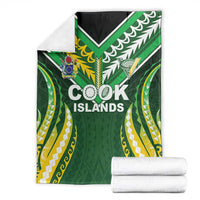 Cook Islands Rugby Blanket Unique Style Green Version LT05 - Polynesian Pride