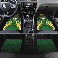 Custom Cook Islands Rugby Car Mats Unique Style Green Version LT05 Set 4pcs Green - Polynesian Pride