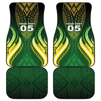 Custom Cook Islands Rugby Car Mats Unique Style Green Version LT05 - Polynesian Pride