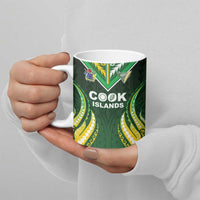Custom Cook Islands Rugby Ceramic Mug Unique Style Green Version LT05 - Polynesian Pride