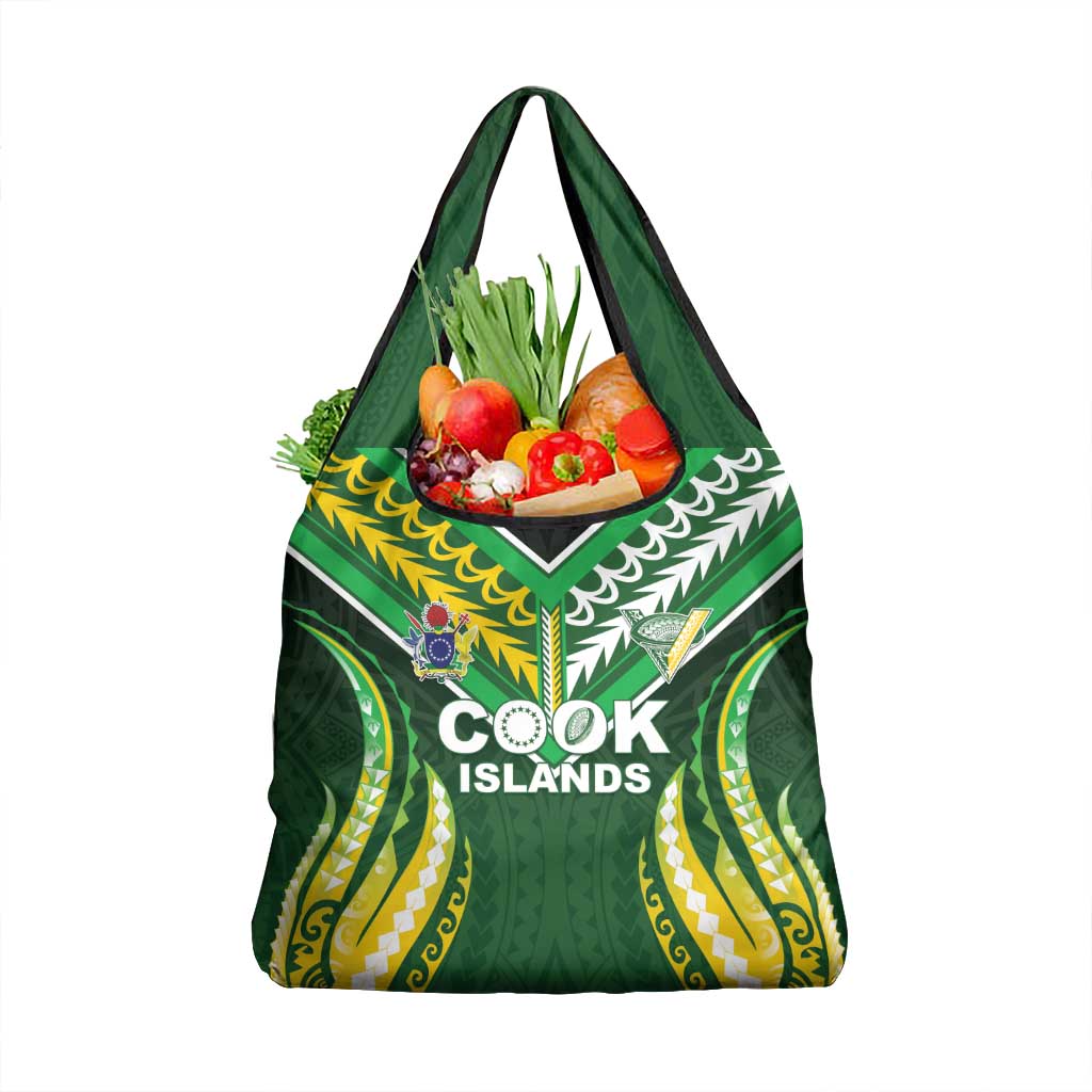 Cook Islands Rugby Grocery Bag Unique Style Green Version LT05 1-pack One Size Green - Polynesian Pride
