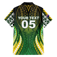 Custom Cook Islands Rugby Hawaiian Shirt Unique Style Green Version LT05 - Polynesian Pride