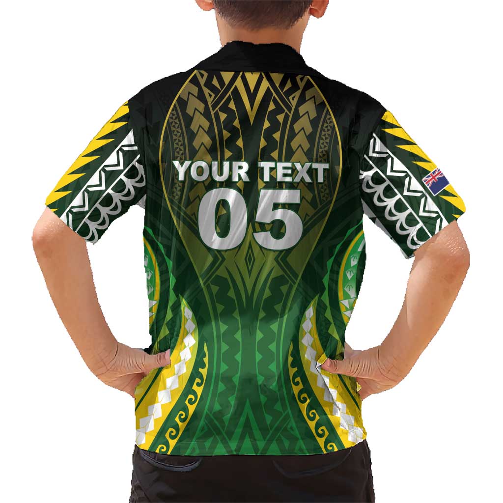Custom Cook Islands Rugby Hawaiian Shirt Unique Style Green Version LT05 - Polynesian Pride