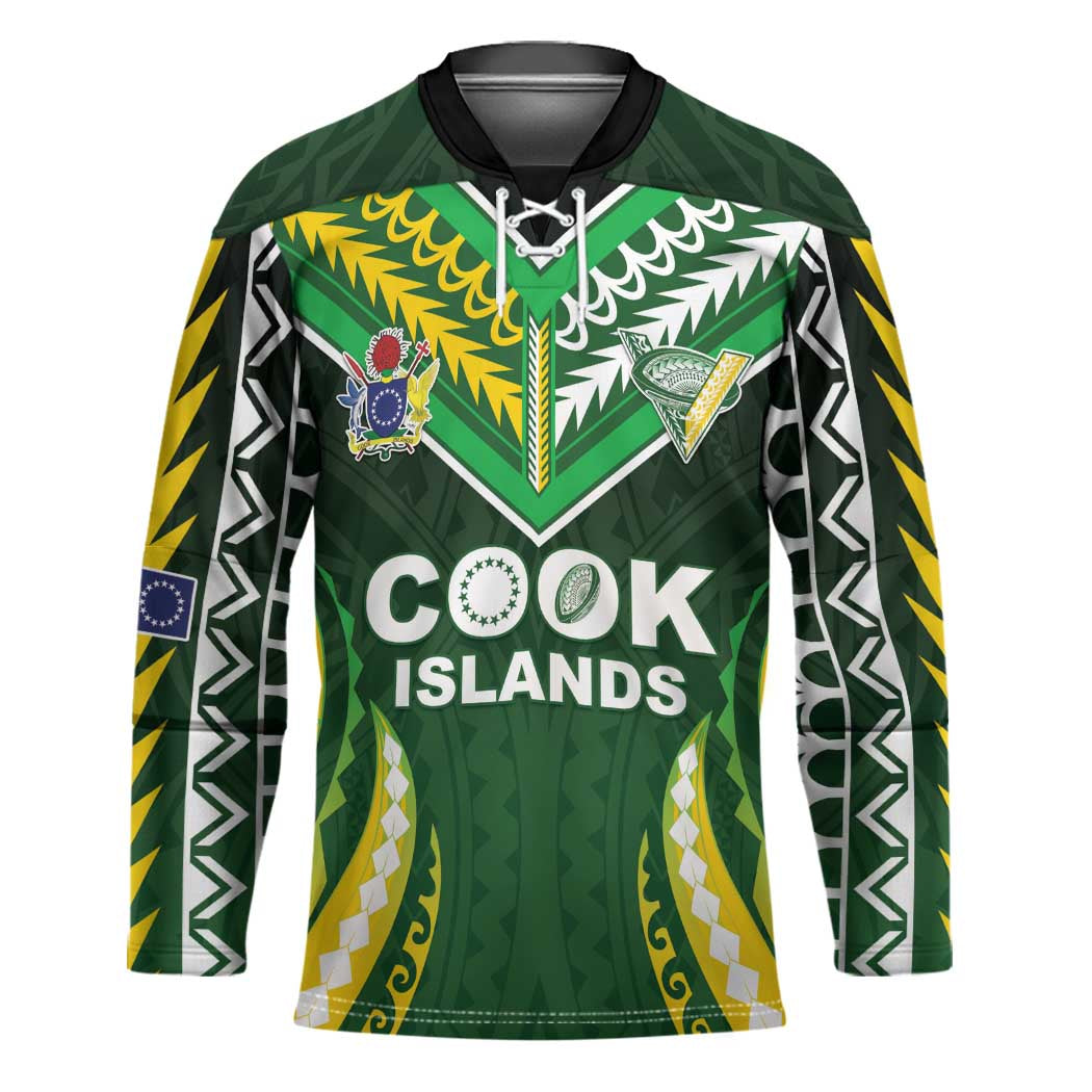 Custom Cook Islands Rugby Hockey Jersey Unique Style Green Version LT05 Unisex Green - Polynesian Pride