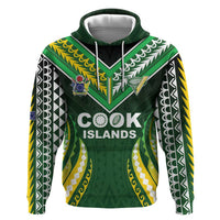Custom Cook Islands Rugby Hoodie Unique Style Green Version LT05 Pullover Hoodie Green - Polynesian Pride