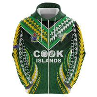 Custom Cook Islands Rugby Hoodie Unique Style Green Version LT05 - Polynesian Pride